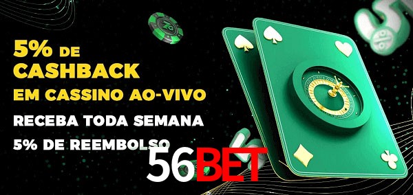 Promoções do cassino ao Vivo 56BET